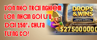 Thưởng Chào Mừng 100% banner